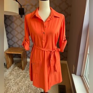 New York & Company Shirt Dress W/ Tie Belt